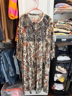 NOVICA long-sleeved shirtdress size medium